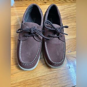 Sperry big boys 4 Intrepid brown leather boat shoe